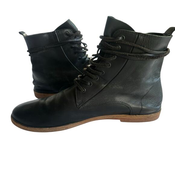 Marsèll Black Leather Lace-Up Ankle Boots Size 39 US 8 W / US 7 M Made in Italy - Picture 9 of 16